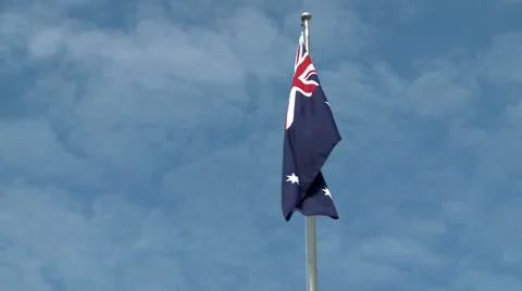 Australian Flag Stock Footage 10818936