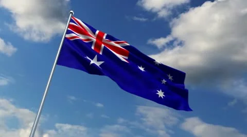 Australian flag Stock Footage 11498603