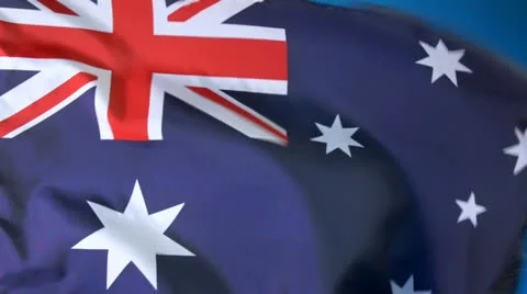 Australian flag Stock Footage 25104619