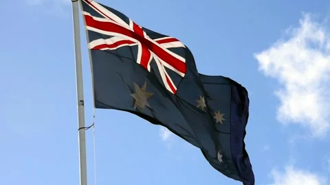 Australian Flag Stock Footage 261124457