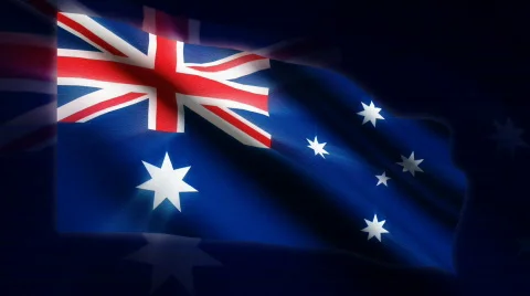 Australian Flag - HD LOOP Stock Footage 527896