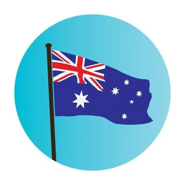 Australian flag icon Stock Illustration