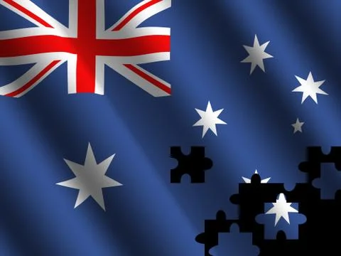 Australian flag jigsaw Illustrazione stock