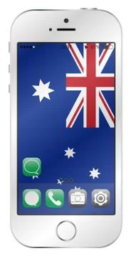 Australian Flag Mobile Screen Illustrazione stock
