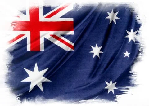 Australian flag on plain background Stock Photos