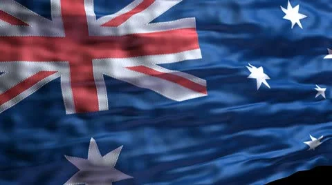 Australian flag ripple Video stock 8849362