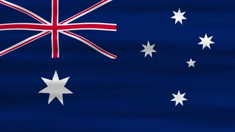 Australian flag seamless loop animation, flag waving in the wind Stock Footage 224197280