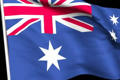 Australian Flag Transition Stock Footage 10870532