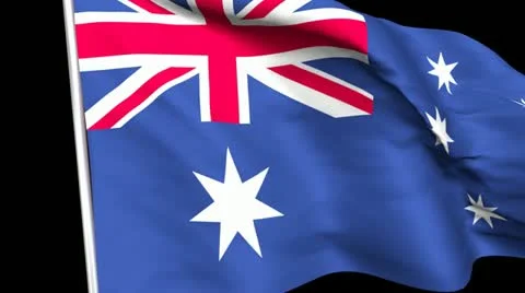 Australian Flag Transition HD Stock Footage 10870411