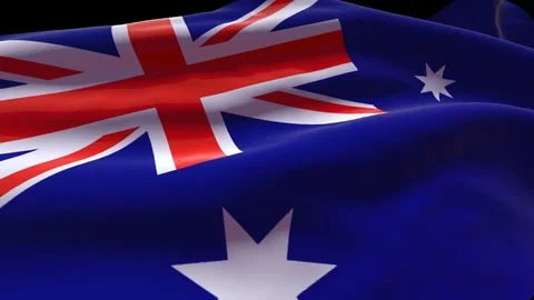 Australian flag waving 4K Video stock 84004399