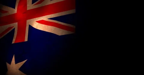 Australian flag waving Video stock 83948735