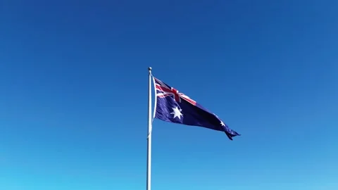 Australian flag waving Video stock 332749668