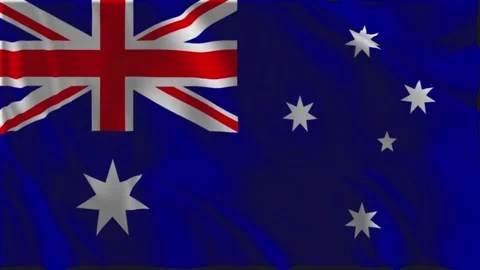 Australian flag waving slowly Stock-Footage 336631201