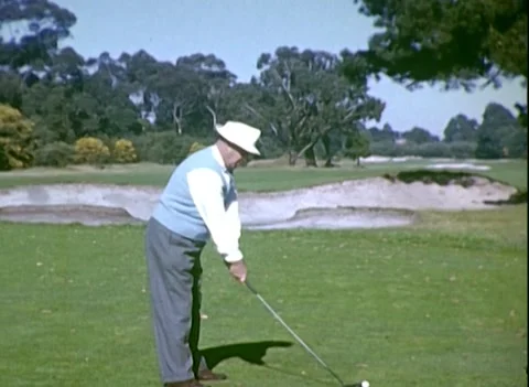 AUSTRALIAN GOLF COURSE / PLAYING GOLF (1953) Stock Footage 257163569