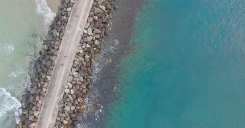 Australian jetty from above Stock-Footage 63907473
