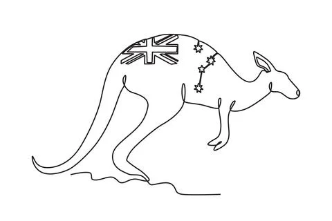 An Australian kangaroo Stock Illustration