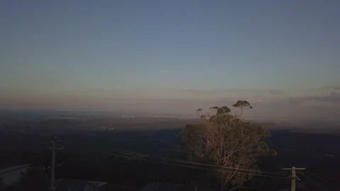 Australian Landscape Gold Cost from Mt Tamborine Drone Footage Stock Footage