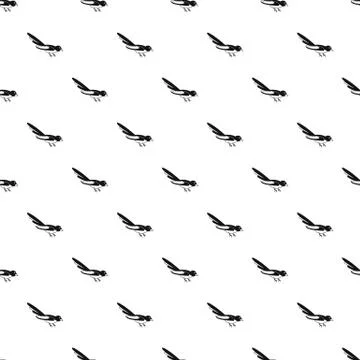 Australian magpie pattern seamless Stock Illustration