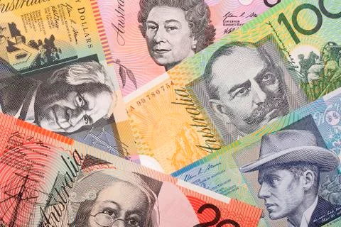 Australian money, a background Stock Photos