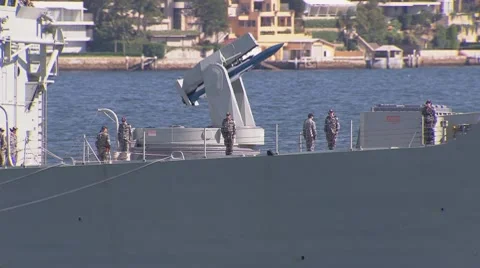 Australian Navy Welcomed Back To Sydney, Australia PT1 Stock Footage
