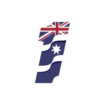 Australian Numerical Flag 1 Stock Illustration