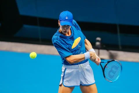 Australian Open 2022: Practice Stock Photos