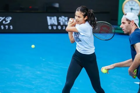 Australian Open 2022: Practice Stock Photos