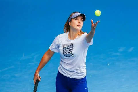 Australian Open 2022: Practice Stock Photos