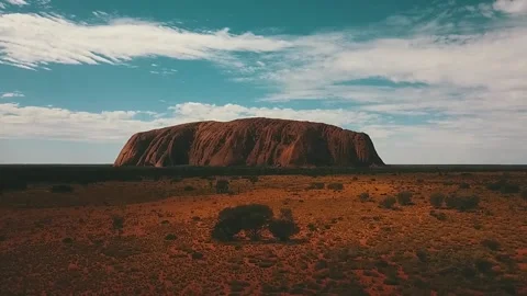 Australian Outback - Desert and Ayers Rock Stock Footage 158996643