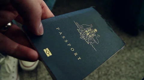 Australian passport - HD Stock Footage 35360935