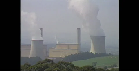 AUSTRALIAN POWER STATION - GIPPSLAND, VICTORIA (1980s) Stock Footage 239831682