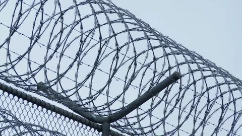 Australian Prison Barbed Wire  Stock Footage 326019884