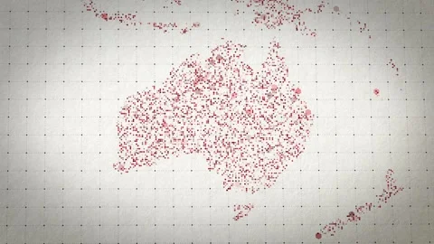 Australian Region Data Intelligence Visualization Metrics Cloud Platform Stock Footage 312361986
