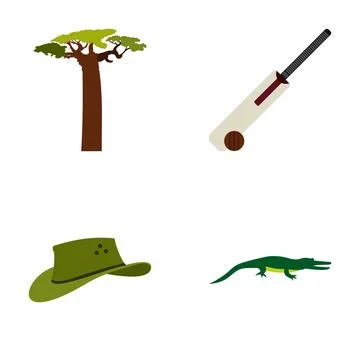 Australian safari concept with outback elements Stock Illustration