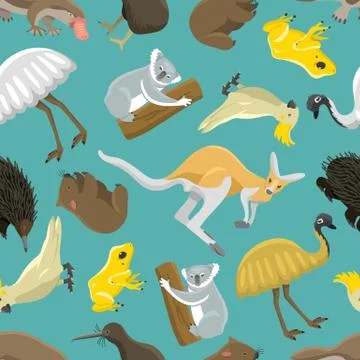 Australian seamless pattern vector イラスト素材
