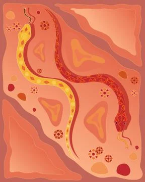 Australian snake design Stock Illustration