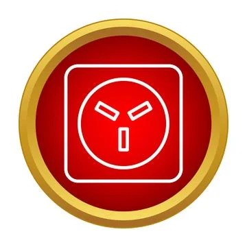Australian standard power socket outlet icon providing electricity Stock Illustration