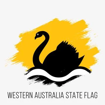 Australian State Western Australia Vector Flag Design Template Stock Illustration