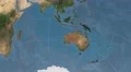australian tectonic plate extruded on disc. blue marble raster. 4k 4k or 4k+ Resolution