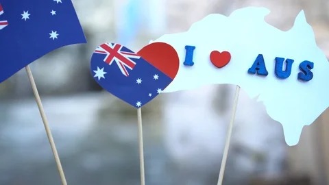 Australian themed party table decorations Stock Footage 99571426