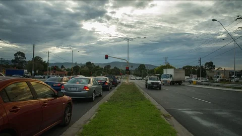 Australian Traffic timelapse with clouds #3 Stock-Footage 99813051