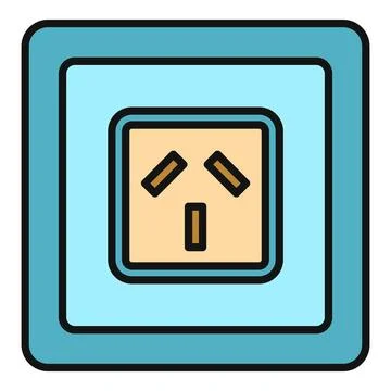 Australian type i electrical power outlet icon vector Illustrazione stock