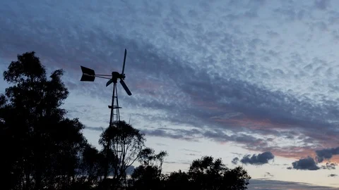Australian Windmill Sunset Video stock 107548402