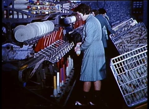 Australian Wool Blankets in the Making at Factory (1961) Stock Footage 159124377