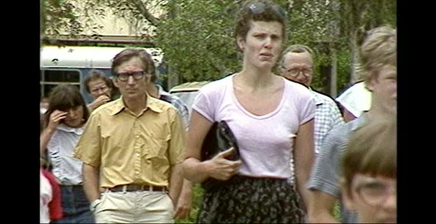 AUSTRALIANS / CROWD WALKING (1983) Stock Footage 240075938