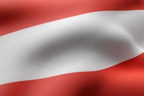 Austria 3d flag Stock Illustration
