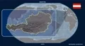 Austria - 3D tube zoom (Kavrayskiy VII projection). Bumps 4k or 4k+ Resolution