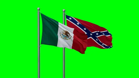 Austria and Mexico two flags Stock Footage 289653136