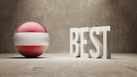 Austria. Best  Concept Stock Illustration