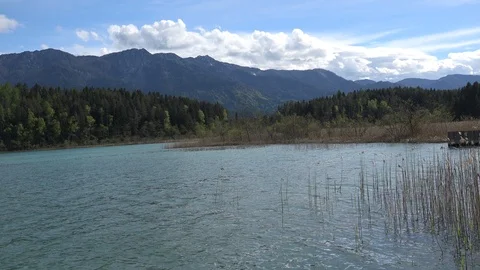 Austria clouds over hills at Faaker See Stock-Footage 90009392
